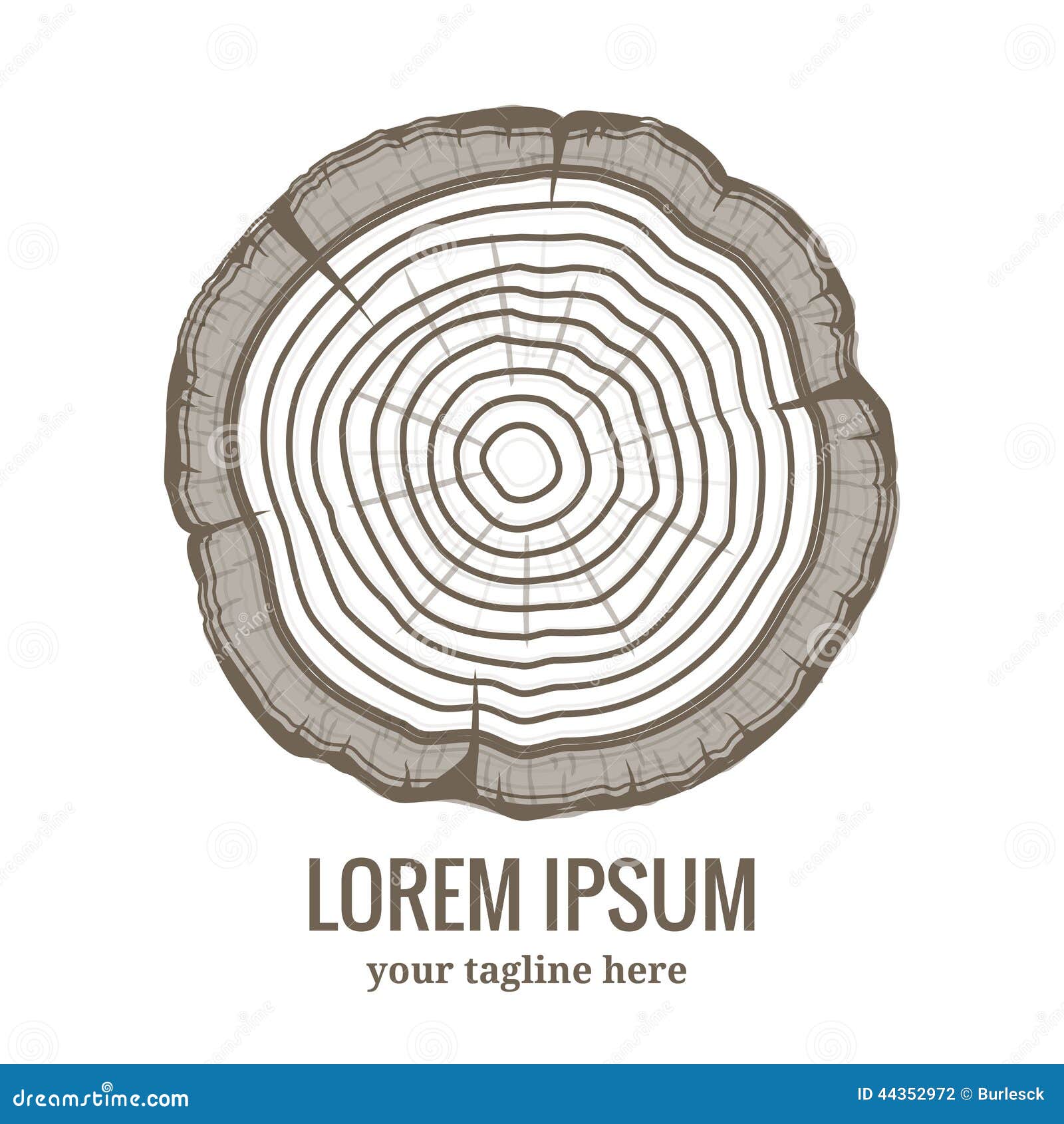 annual tree growth rings logo icon