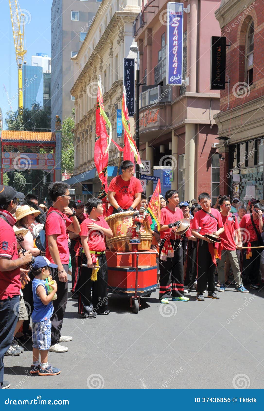 Ano novo chinês. Festival chinês do ano novo na cidade Melbourne Austrália de China