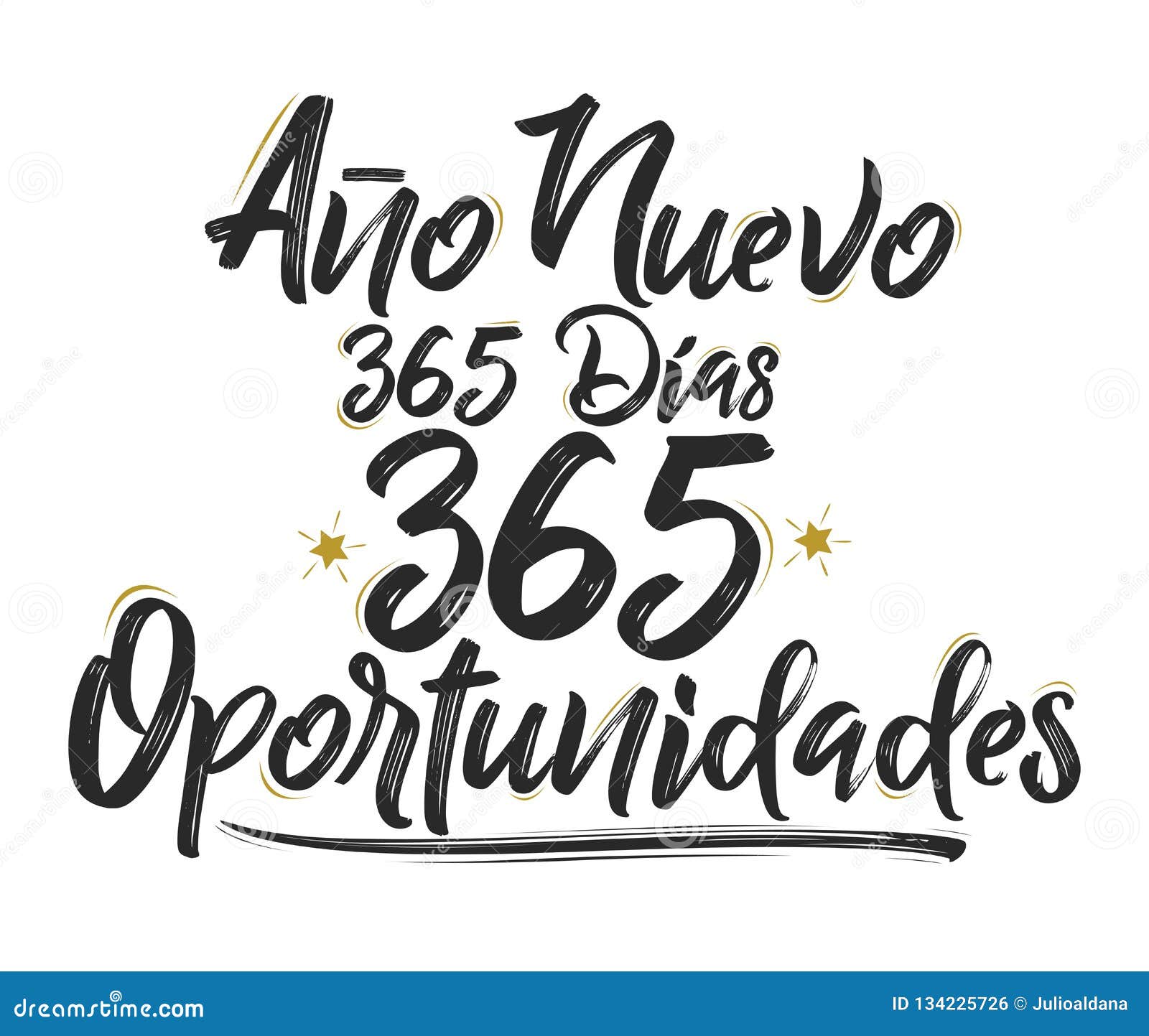 ano nuevo 365 dias, 365 oportunidades, new year 365 days, 365 opportunities spanish text