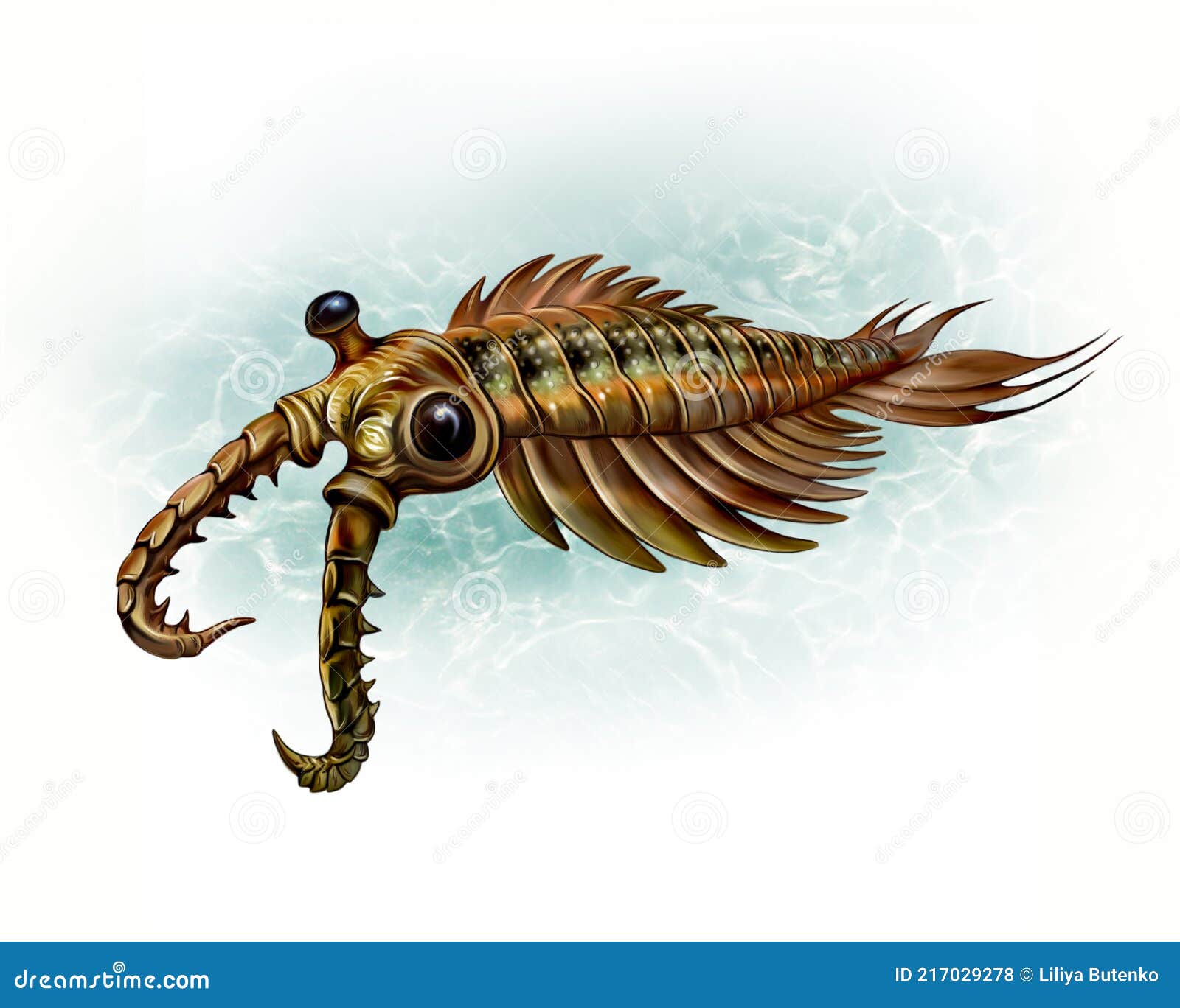 Anomalocaris - an Extinct Animal Stock Illustration - Illustration of  predator, organism: 217029278