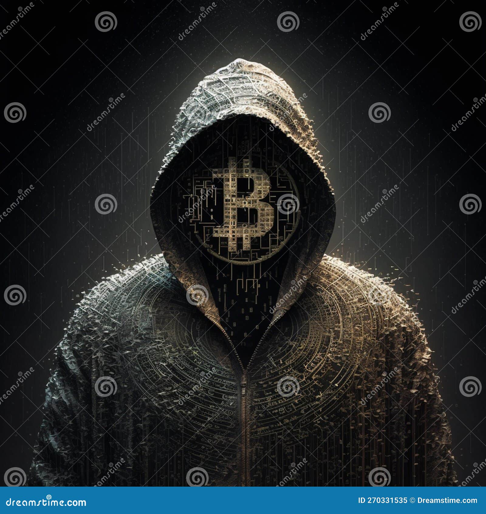 Anonymous Hacker of Cryptocurrency Such As Bitcoin. Concept of Hacking  Digital Wallet Stock Illustration - Illustration of crypto, asset: 270331535