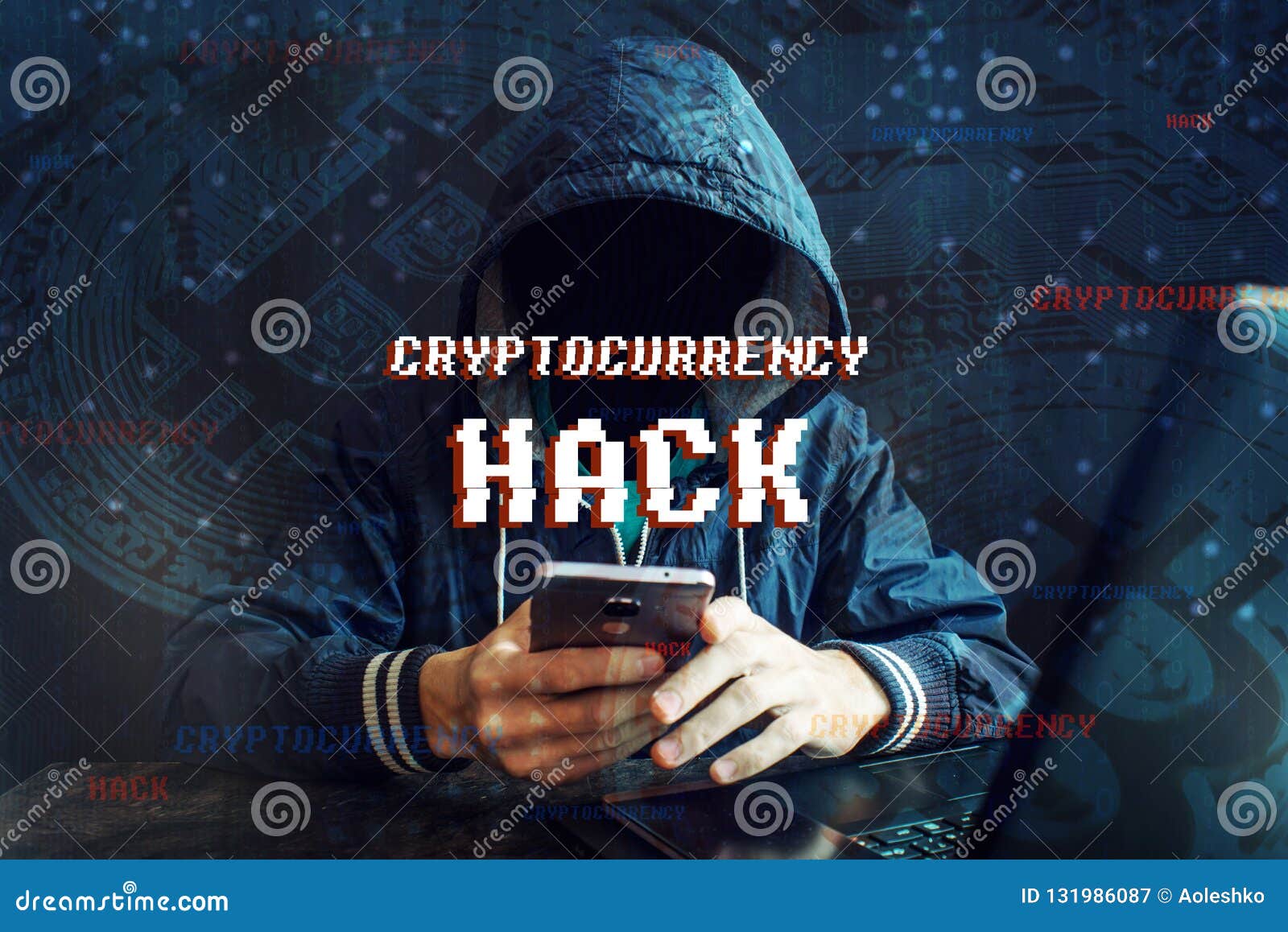 Anonymous Hacker without a Face is Trying To Steal Cryptocurrency Using a  Computer. Fraud and Deception at Cryptojacking Stock Image - Image of  bitcoin, holding: 131986087
