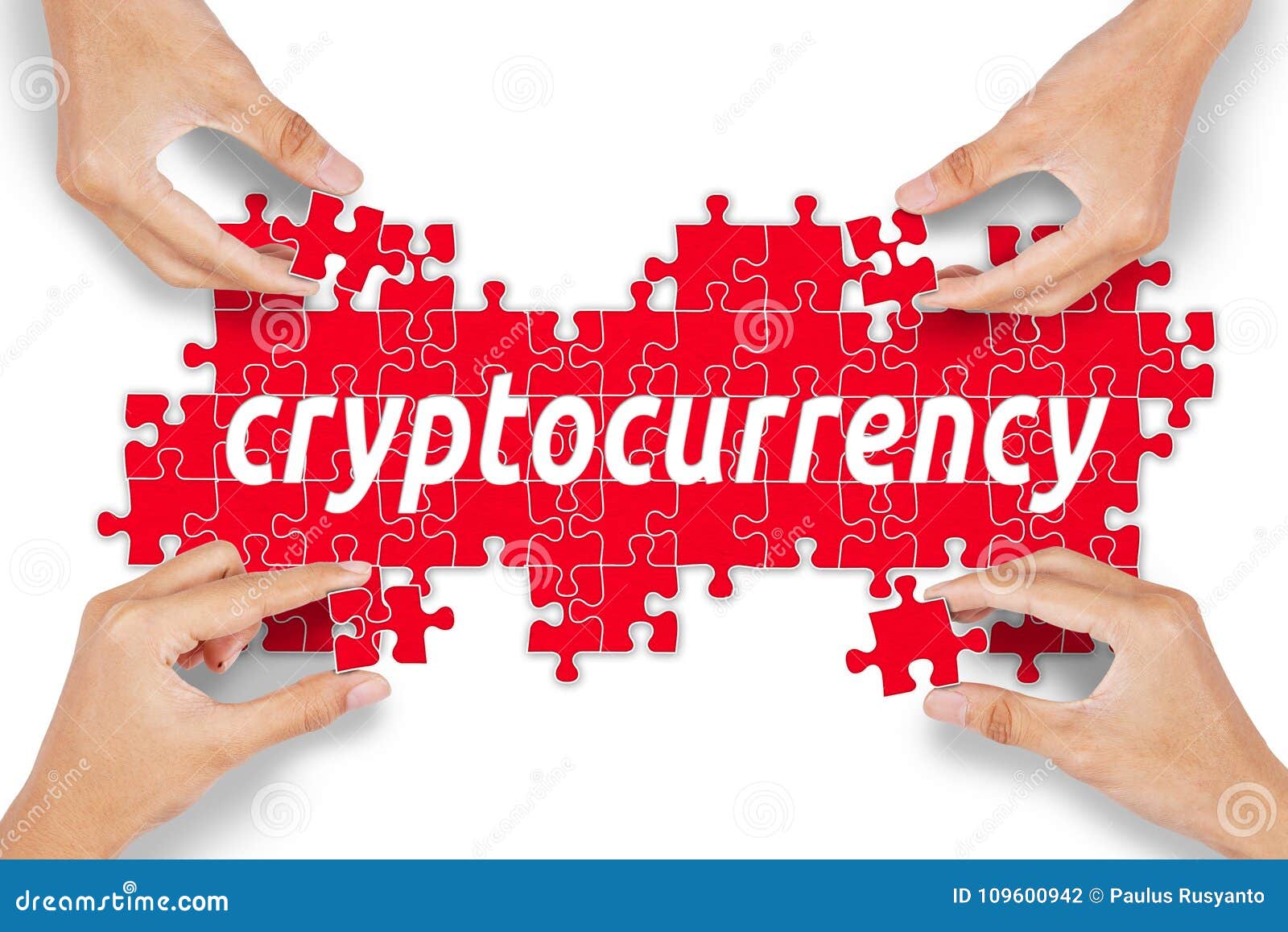 Anonymous People Composing Cryptocurrency Word Stock Photo ...