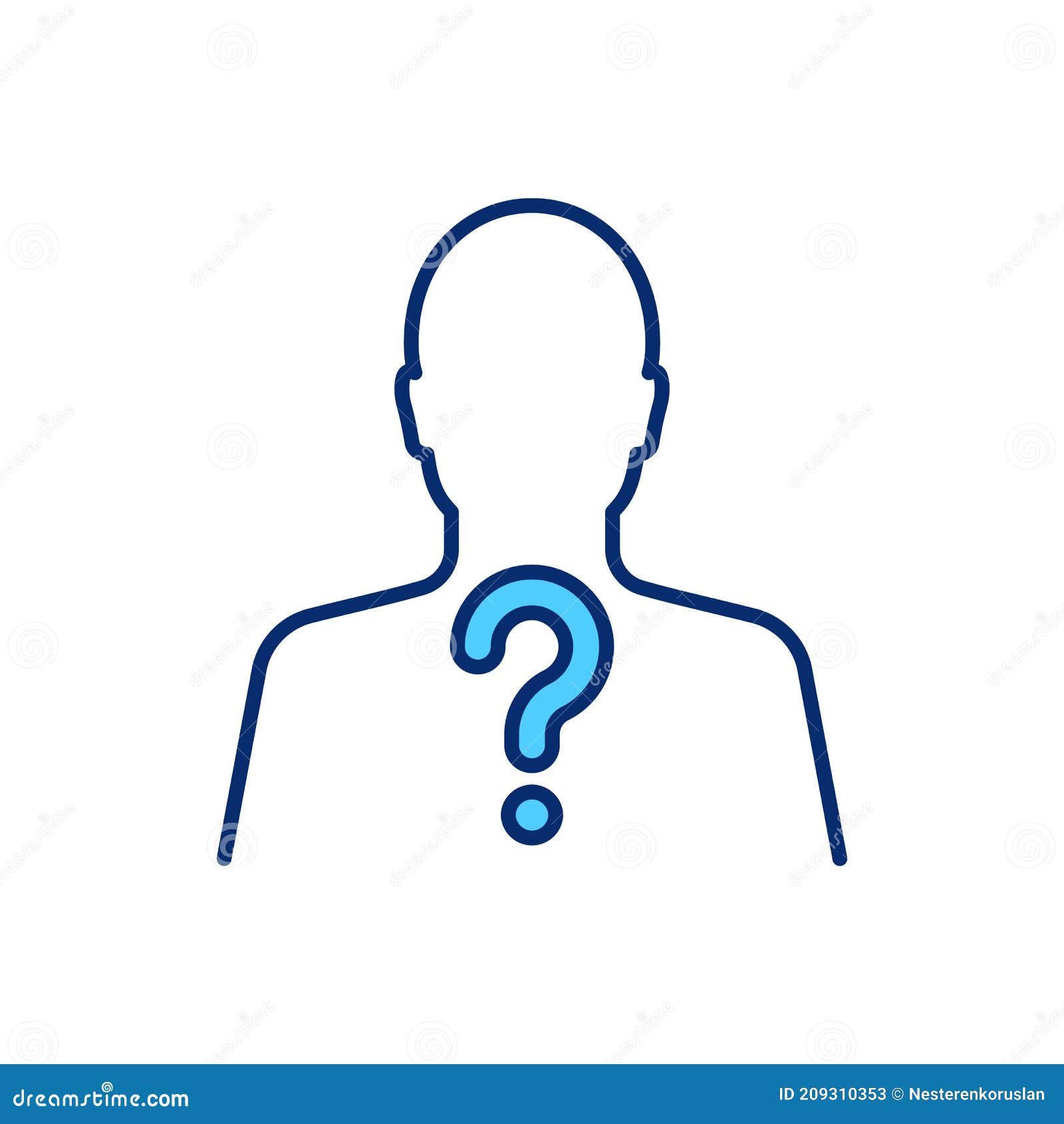 Anonymous Person Color Icon Stock Vector - Illustration of mysterious, anonymous: 209310353