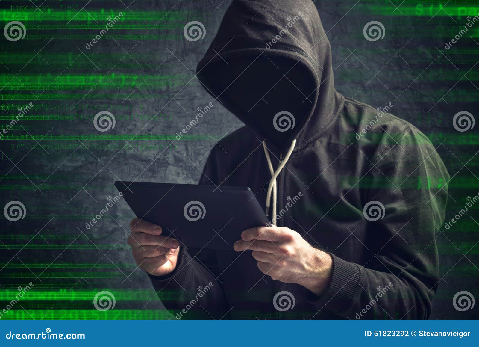 anonymous unrecognizable man with digital tablet computer