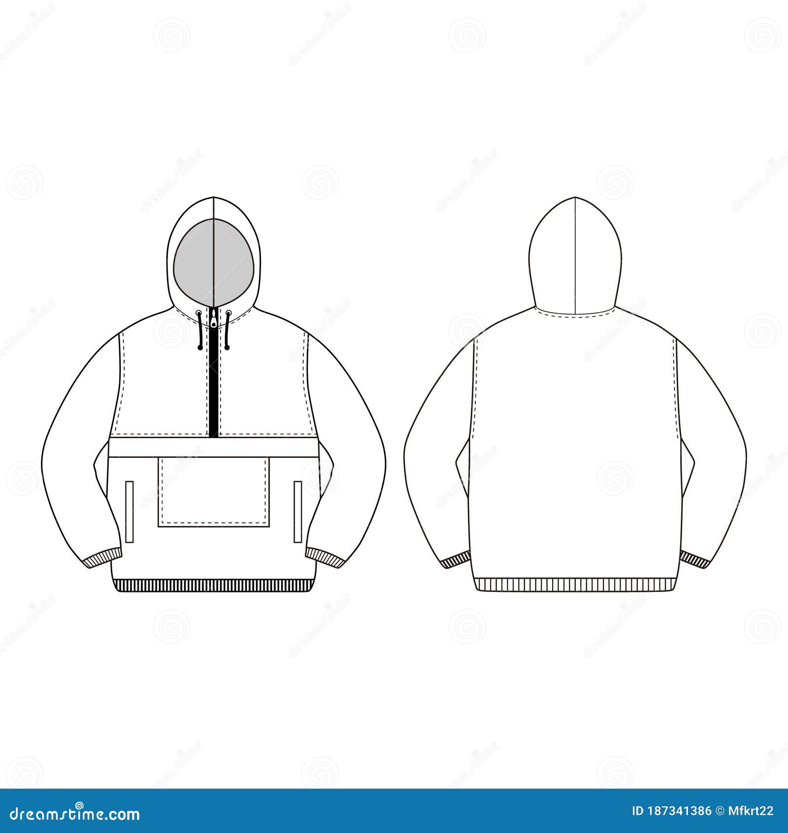 Anorak Our Cagoule Template Clip Art Collection Clothing Stock