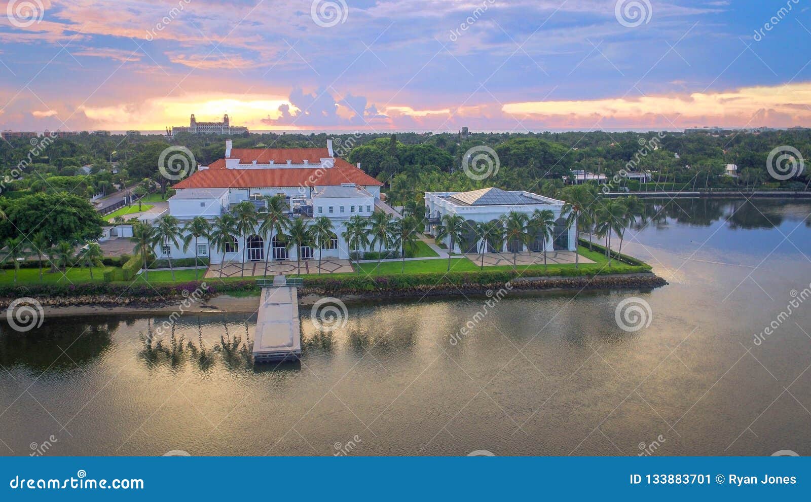 Another Angle on the Breakers Hotel and the Flagler Mansion Stock Image