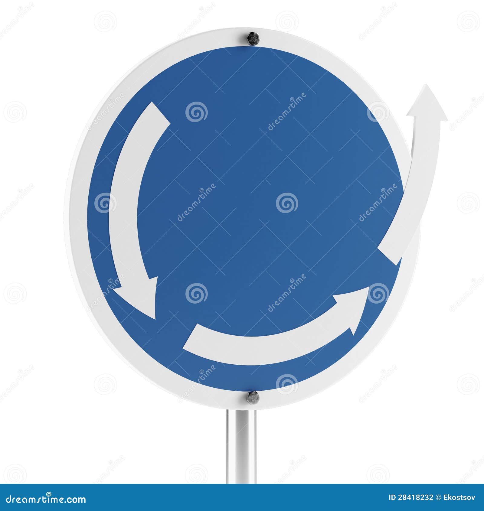 Another roundabout sign isolated on a white background