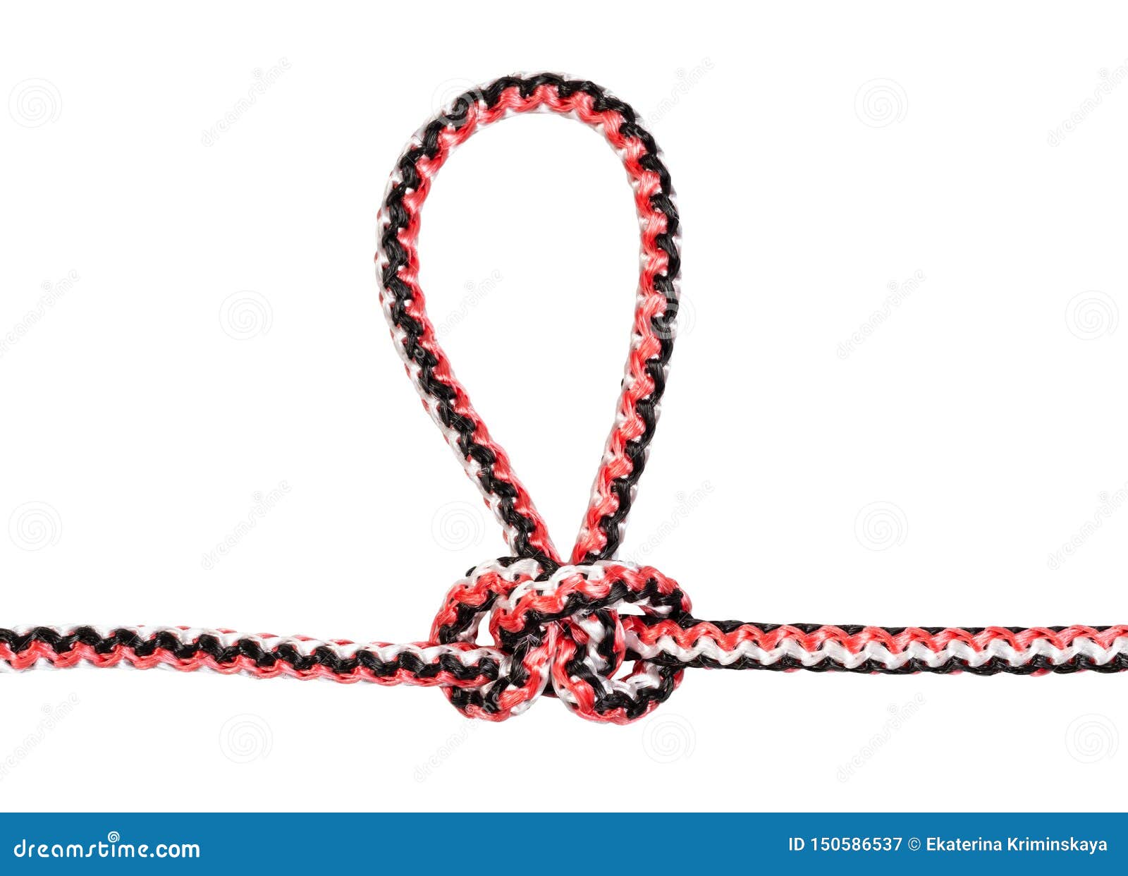 Another Side Alpine Butterfly Knot Harness Loop Stock Image - Image of ...