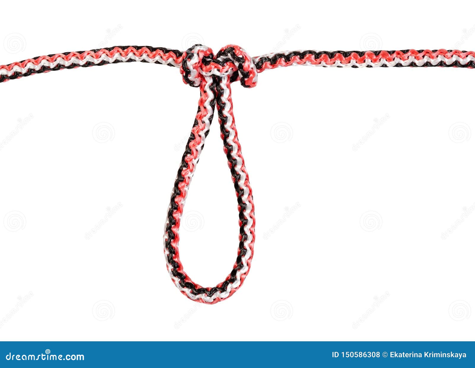 Another Side of Artillery Loop Knot Tied on Rope Stock Photo - Image of ...