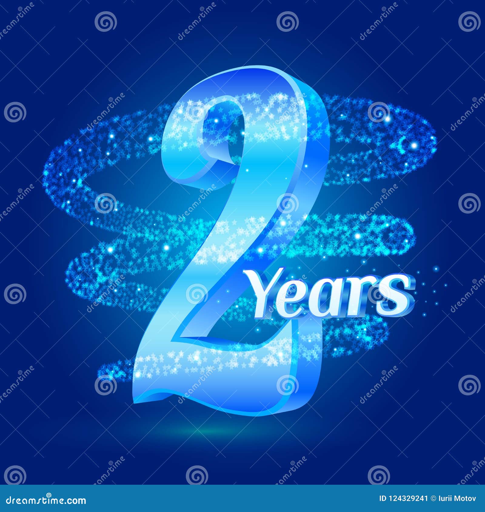 Anniversaire, 2 ans Stock Illustration