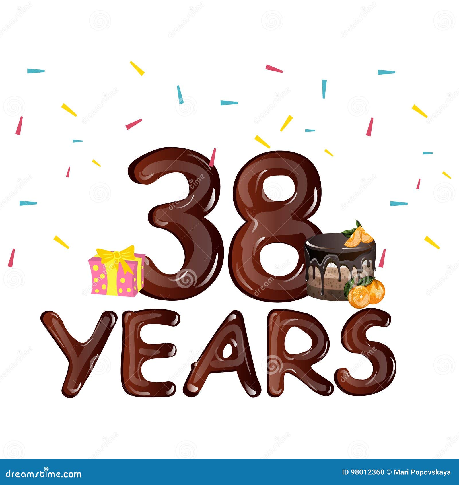 38 Ans D Anniversaire De Celebration De Carte De Voeux Illustration De Vecteur Illustration Du Voeux Carte 38 Ans D Anniversaire De Celebration De Carte De Voeux Illustration De Vecteur Illustration Du Voeux Carte