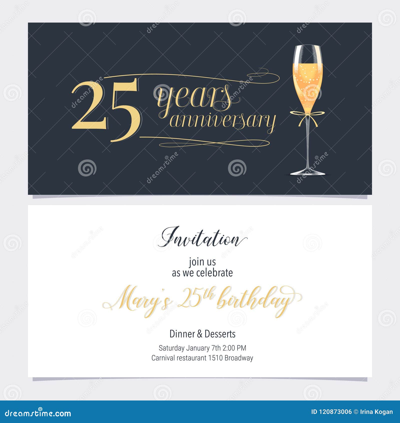 Invitation Anniversaire 25 ans