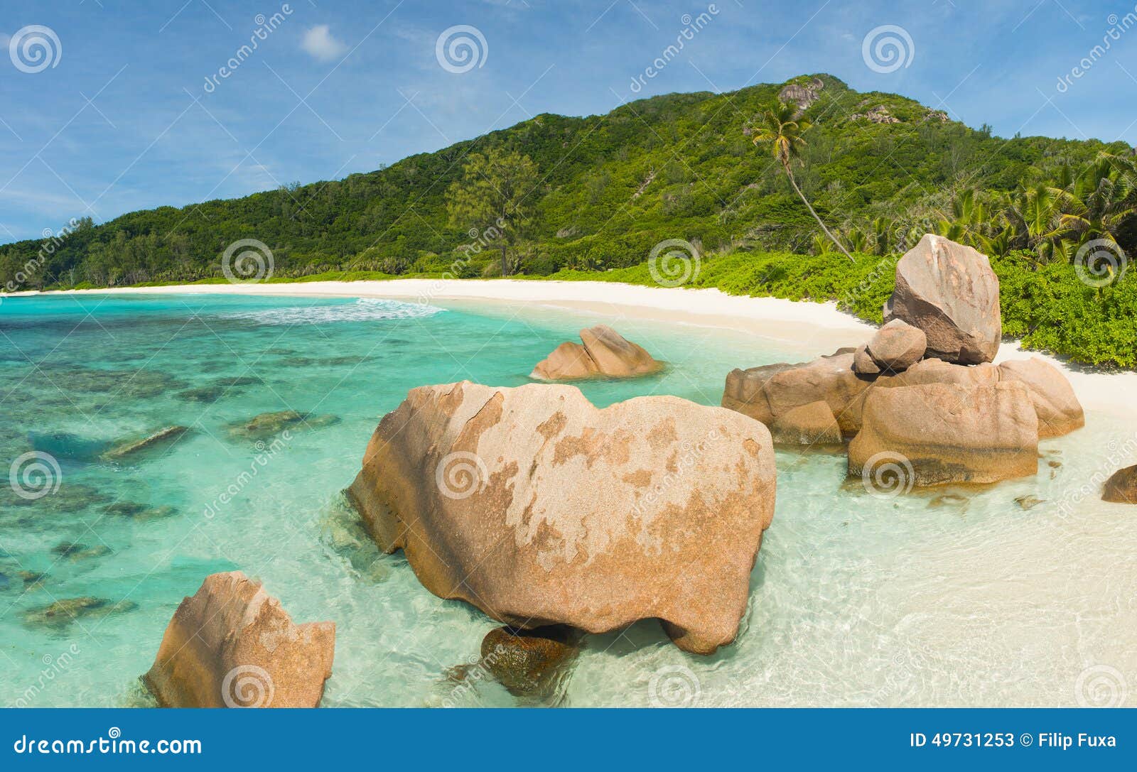 Anse Coco stock image. Image of erosion, panorama, rock - 49731253