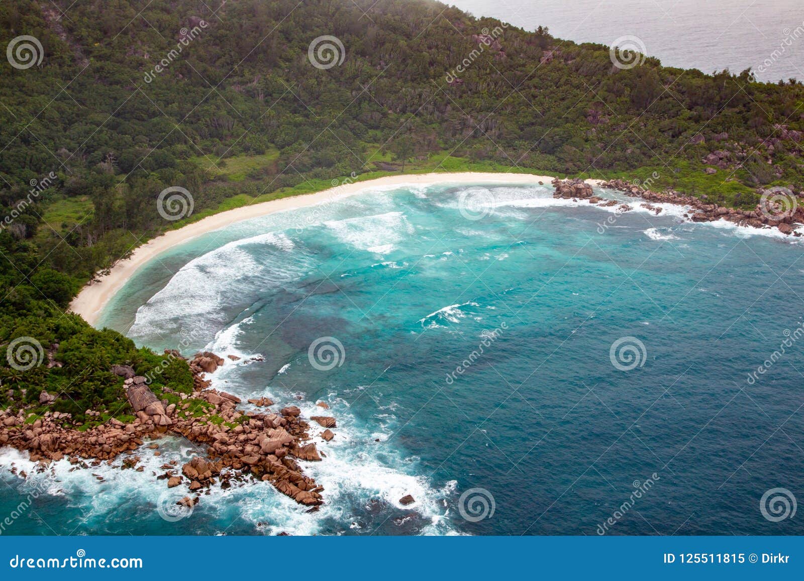Anse Cocos, La Digue stock afbeelding. Image of zand - 125511815