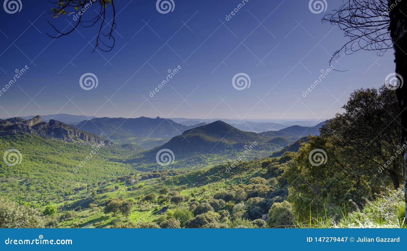 Ansicht Nahe Dem Mirador Puerto Del Boyar Auf Dem A 372 Zwischen El Bosque Und Grazalema In Der Sierra Naturpark Des Grazalema Stockbild Bild Von Bosque Mirador 147279447