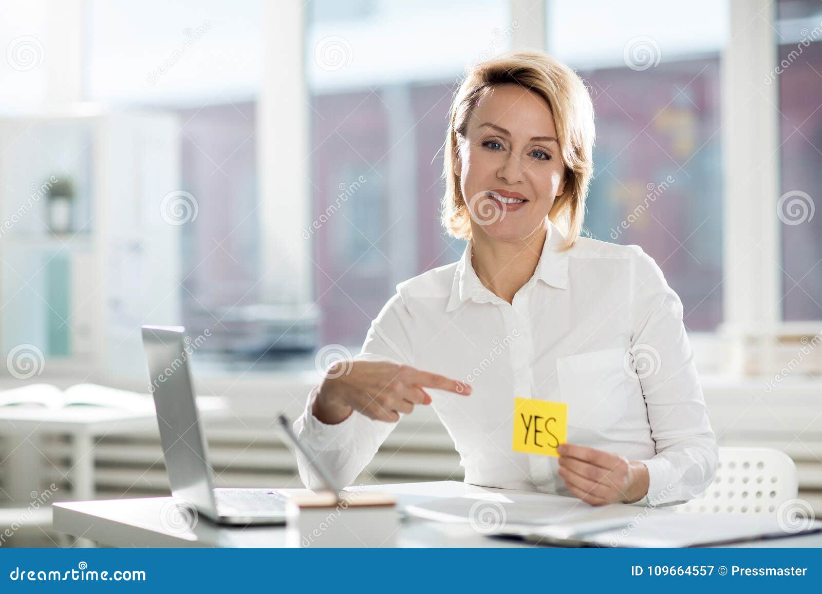 Answering Yes Stock Image Image Of Professional Vote 109664557