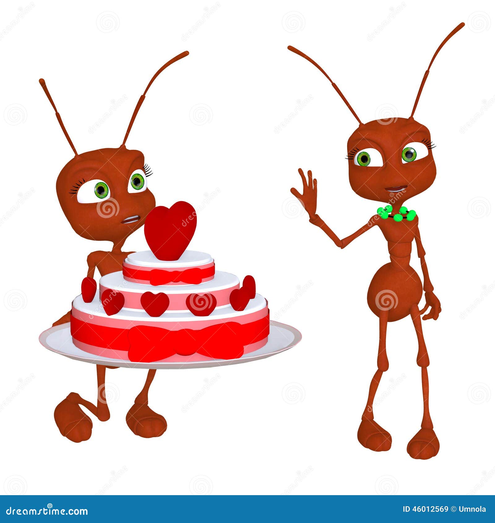 Ant in love stock illustration. Illustration of love 46012569
