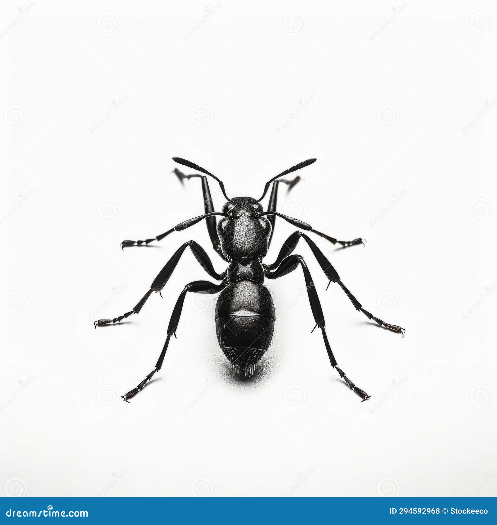 rubber ant beetle: acrobatic self-portrait on white backdrop