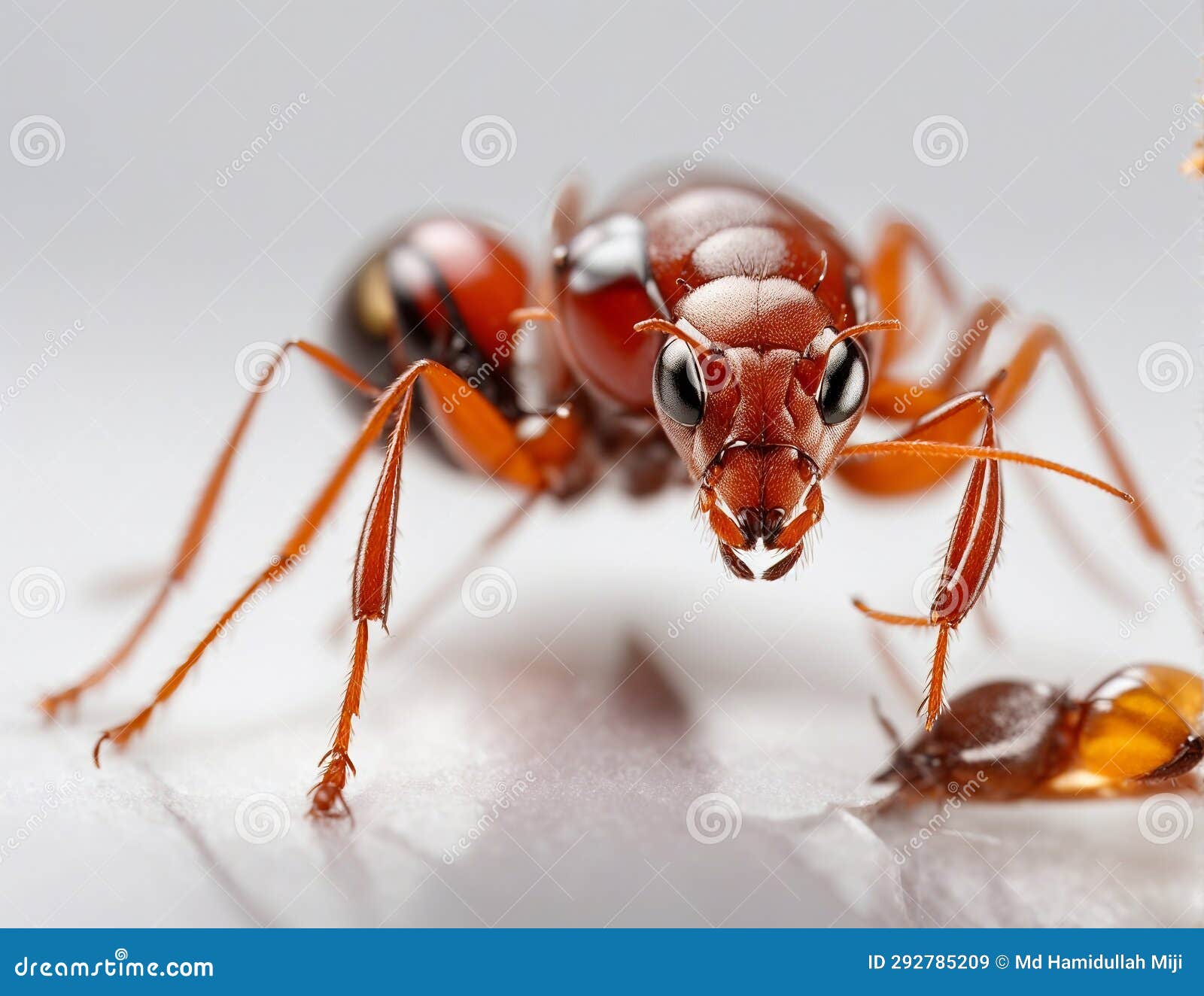 Ant on the White Background, AI Generative Stock Illustration