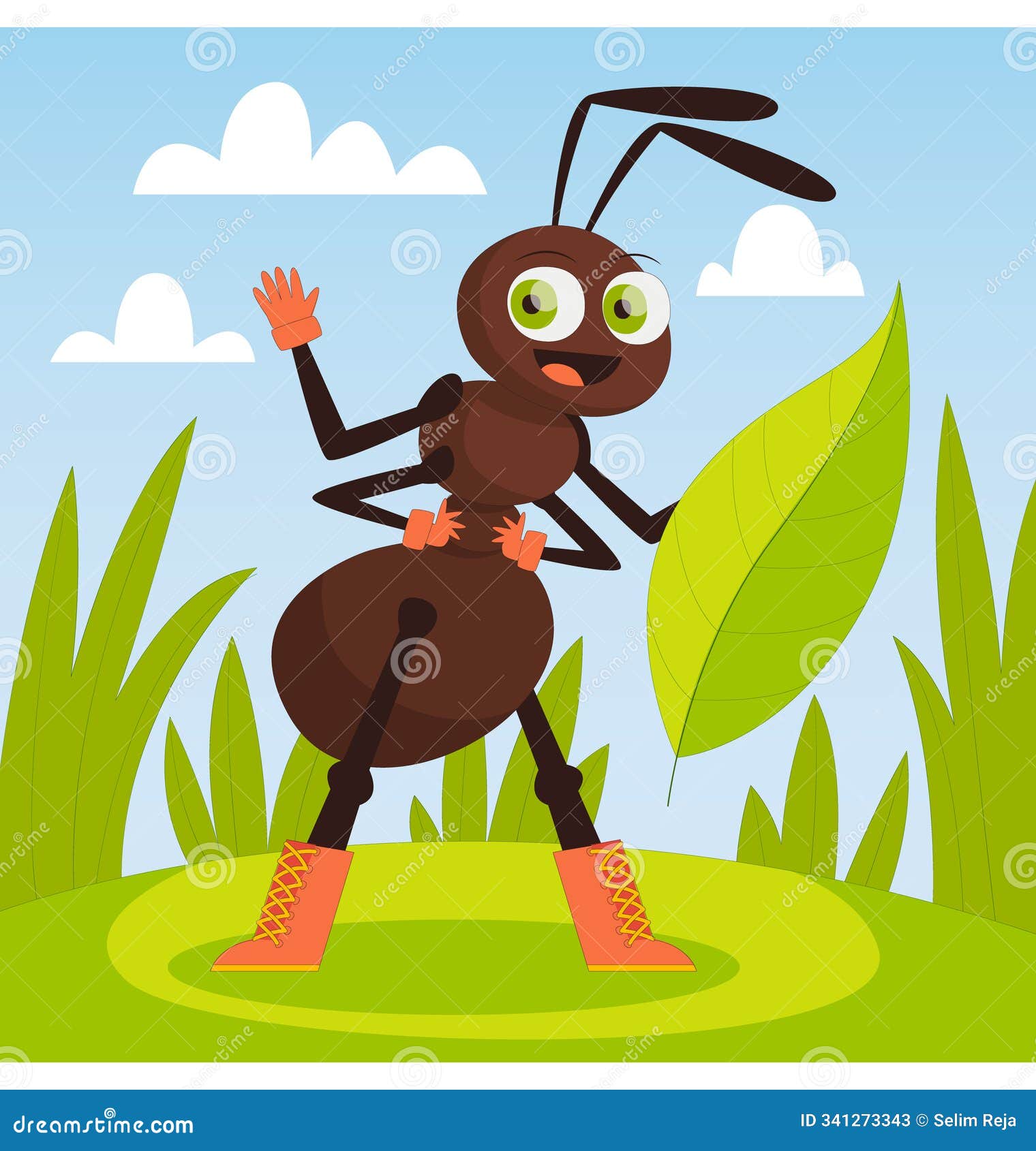 ant you've uploaded another image, which seems to be a cute cartoon depiction of an ant.
