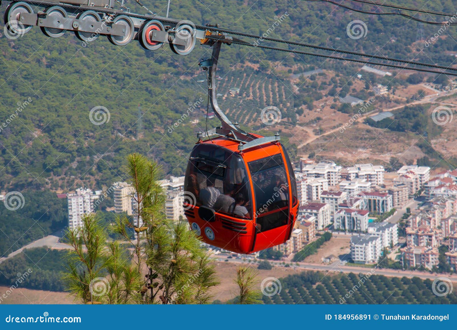 Antalya cable car editorial photo. Image of view, buildings 184956891