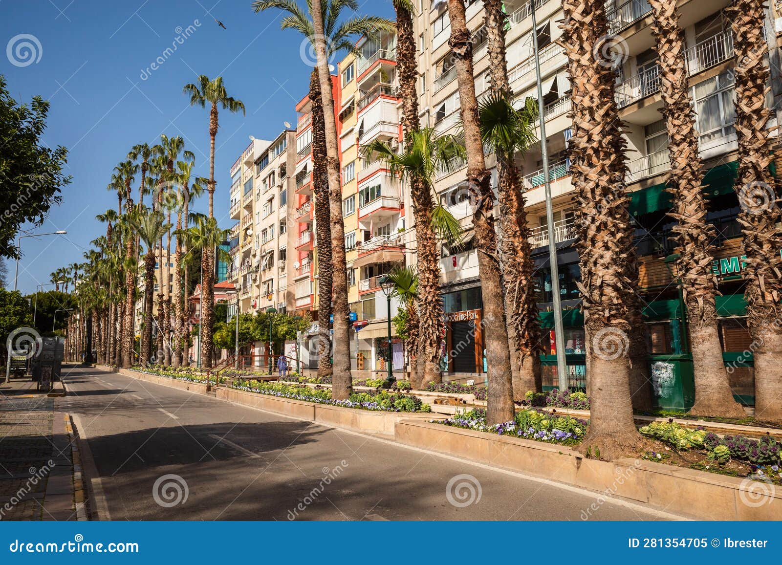 Antalya, Turkey - May 2023 View of 100th Anniversary Boulevard, a Busy ...