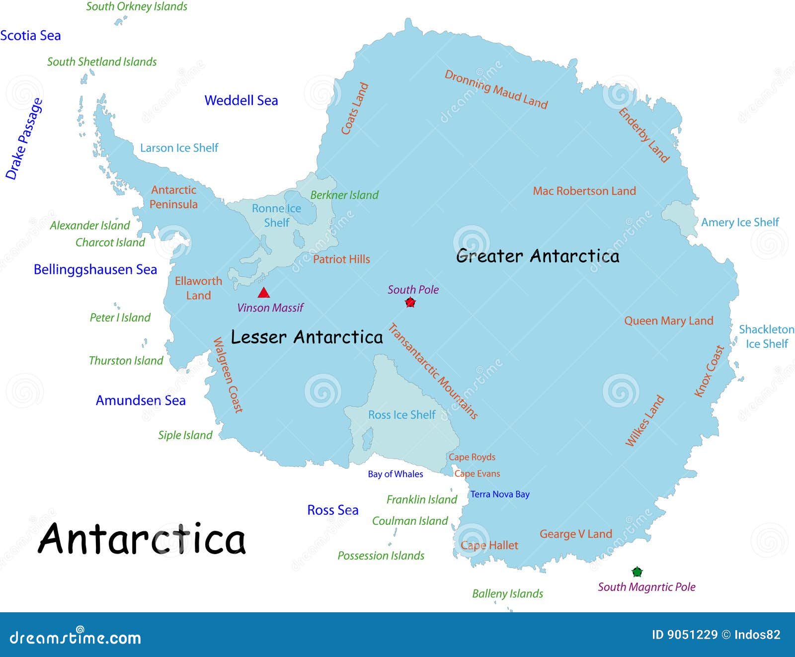 cape evans antarctica map Antarctica Map Stock Vector Illustration Of Green Earth 9051229 cape evans antarctica map