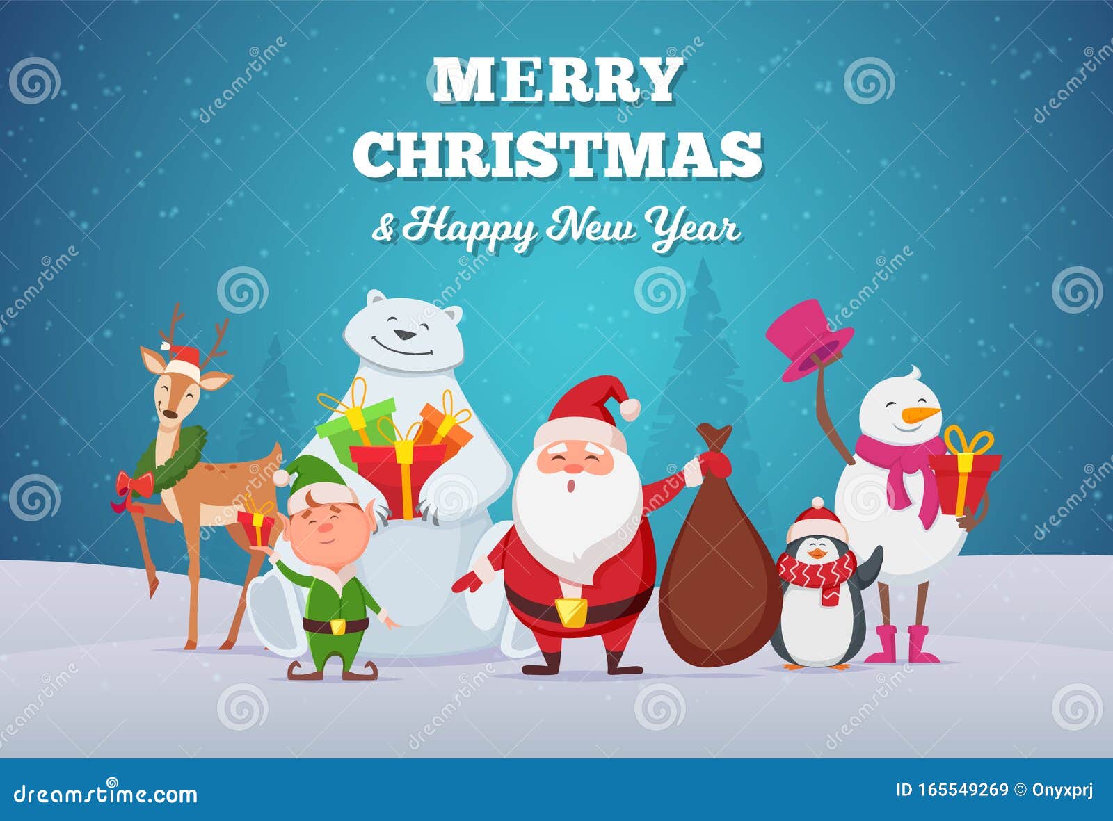 Antecedentes Navideños Temporada De Invierno Adorables Personajes De Dibujos Animados Deer Santa Y Amigos De Los Muñecos De Nieve Ilustración del Vector - Ilustración de navidad, escena: 165549269 Antecedentes Navideños Temporada De Invierno Adorables Personajes De Dibujos Animados Deer Santa Y Amigos De Los Muñecos De Nieve Ilustración del Vector - Ilustración de navidad, escena: 165549269