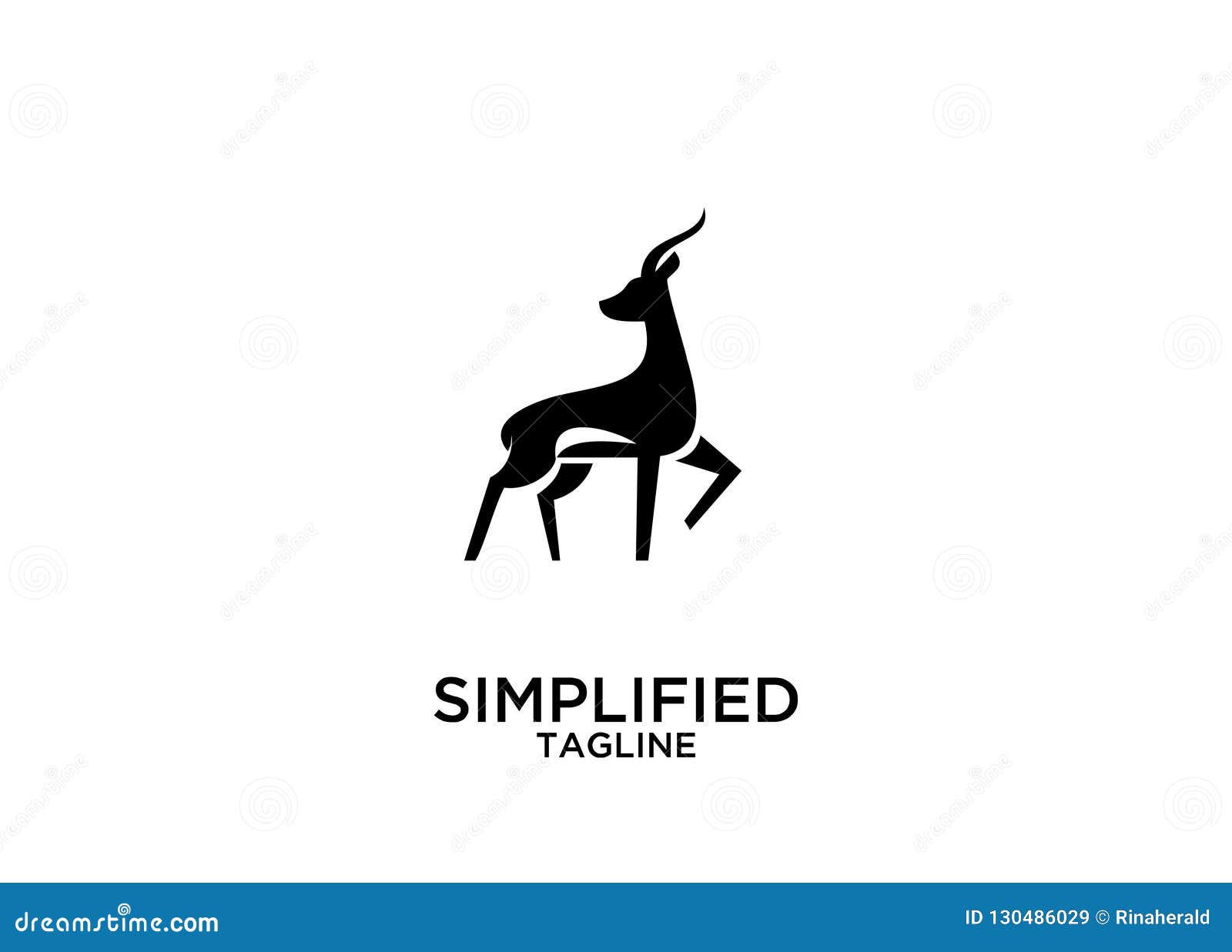 Antelope Logo Icon Designs Illustration Stock Illustration