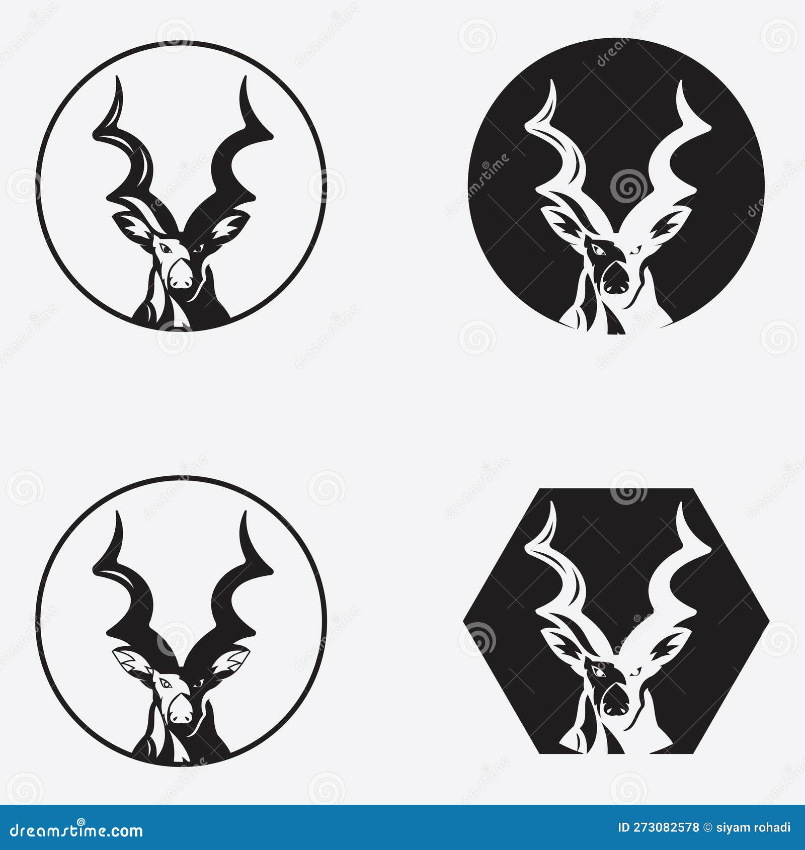 Antelope Logo Vector Illustrations Design Icon Logo Stock Vector