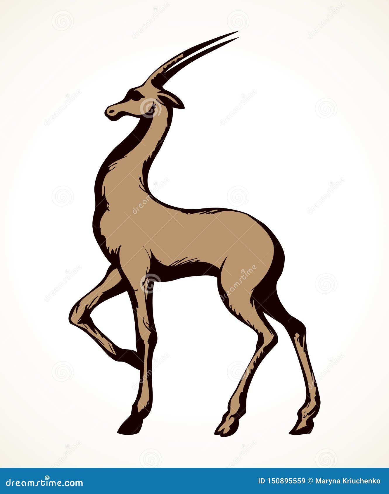 antelope.  drawing