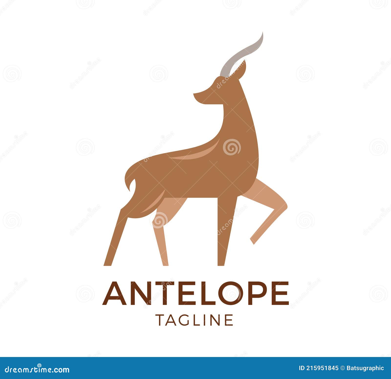 Antelope Vector Logo Template Design Stock Vector Illustration of
