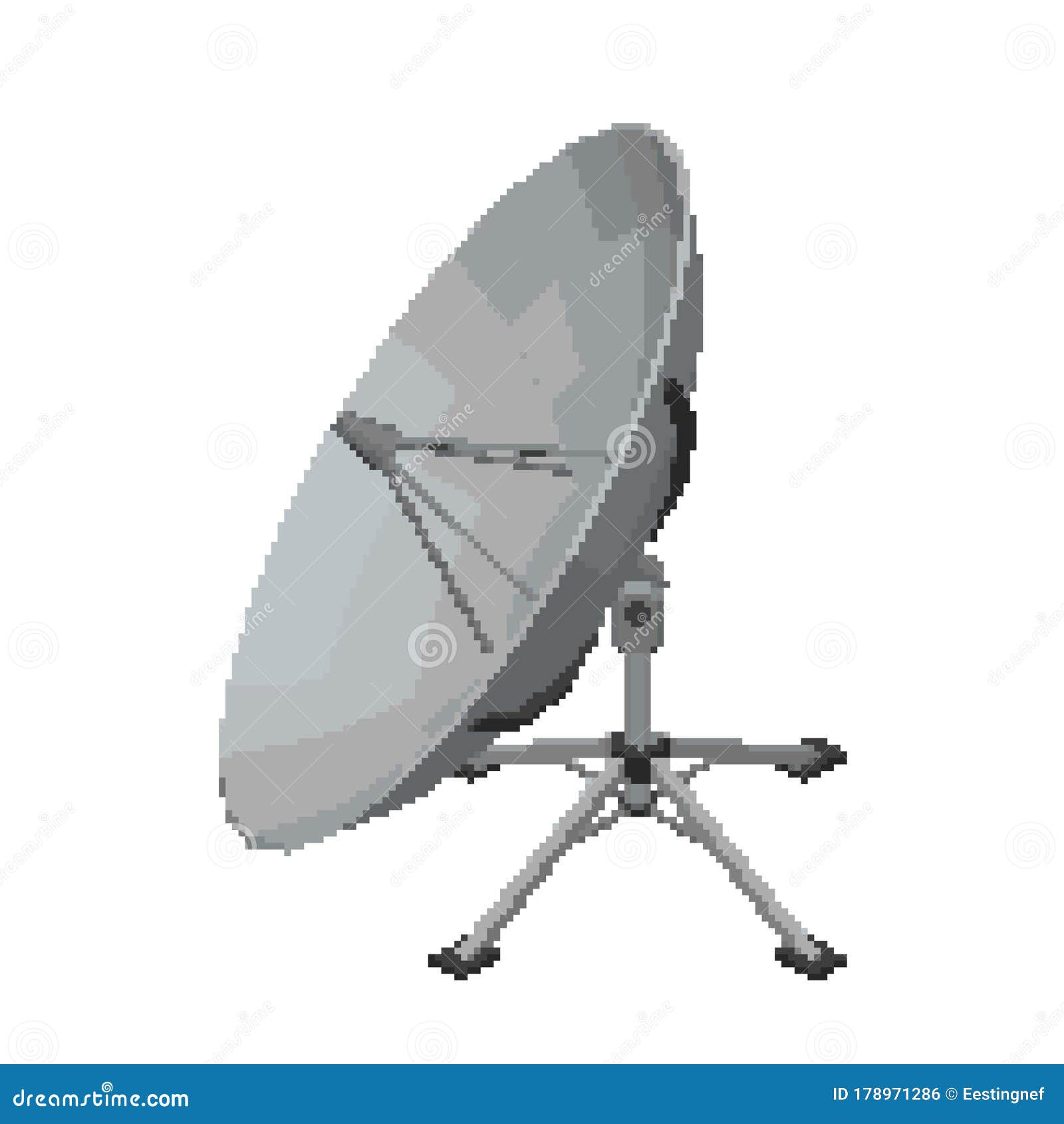 antena parabolica 3D model animated
