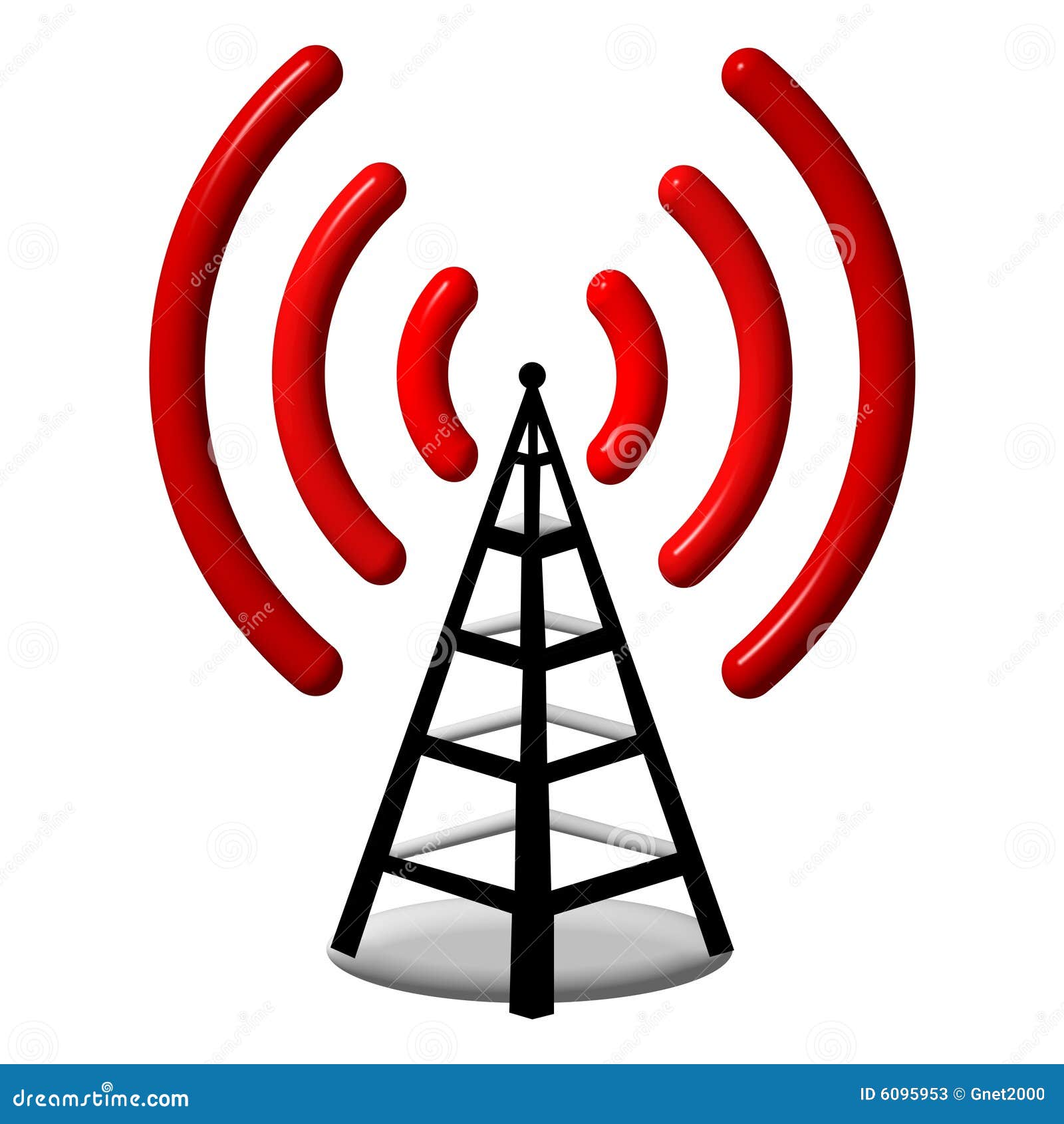 Antena de radio 3d stock de ilustración. Ilustración de global - 6095953