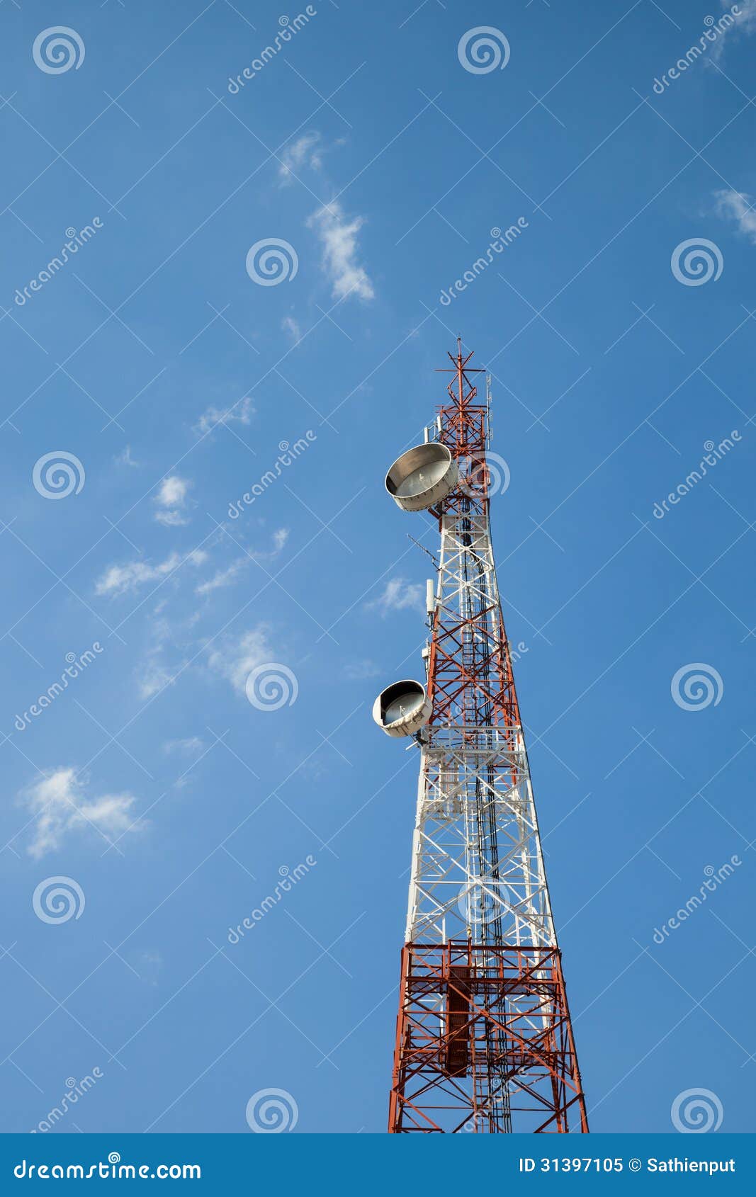 antena tower on blue sky