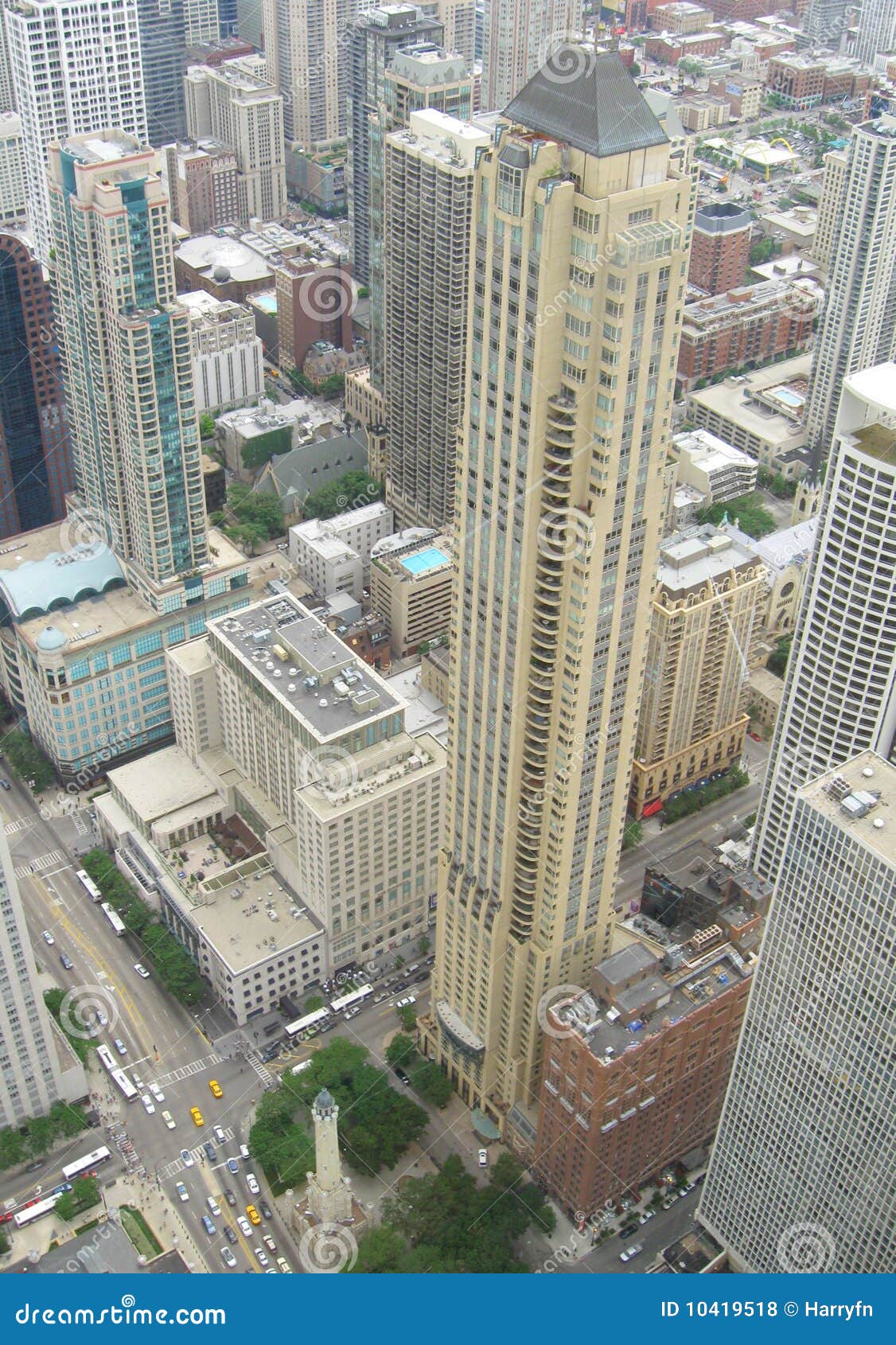 Antenna del Chicago fotografia stock. Immagine di costruzione 10419518