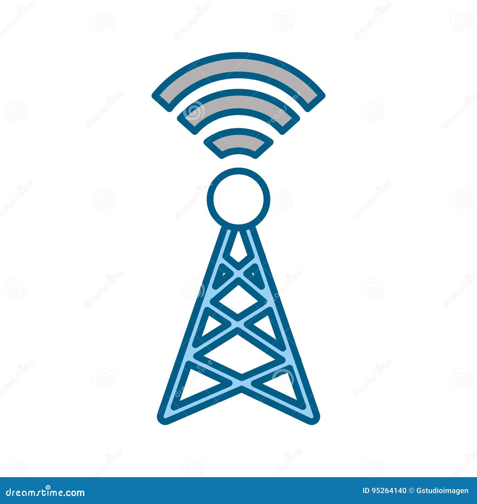 Antenna Del Segnale Del Mondo Illustrazione Vettoriale Illustrazione