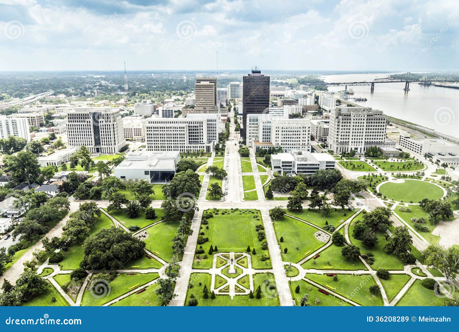 Antenna Di Baton Rouge Con Huey Immagine Stock Immagine di