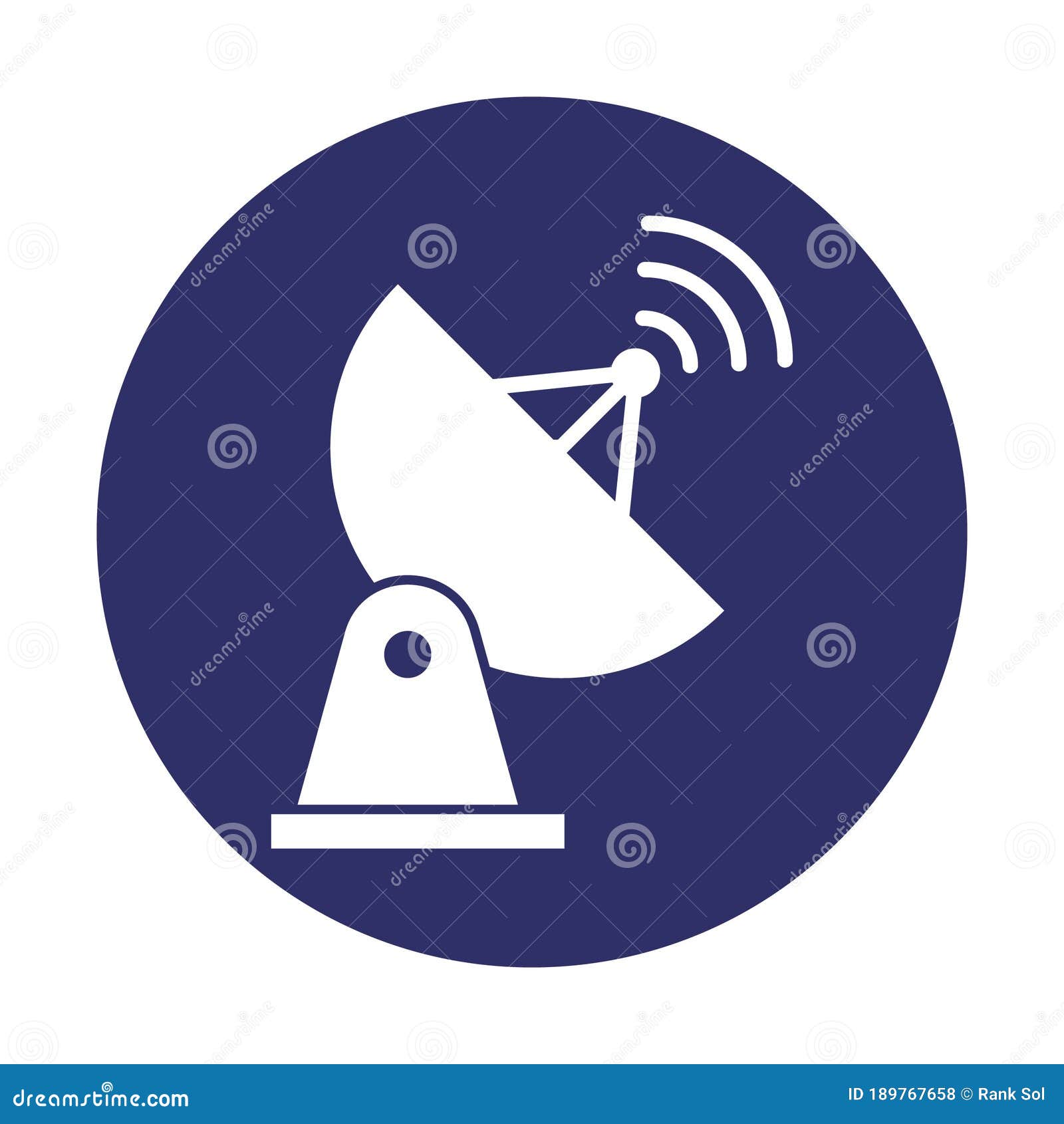 antenna glypy with color background  icon which can easily modify or edit