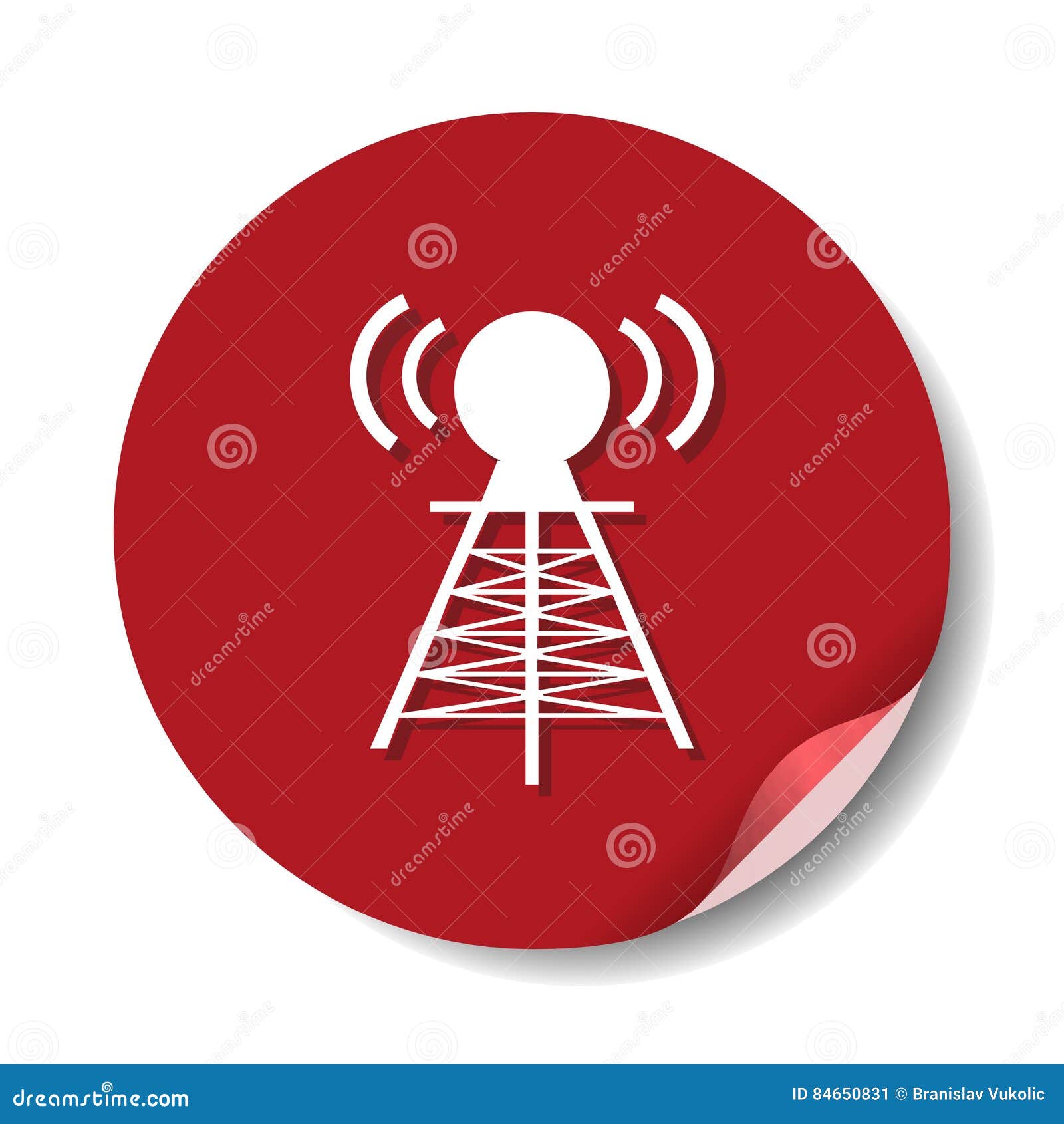 Antenna Label, Illustration Stock Illustration Illustration of copper