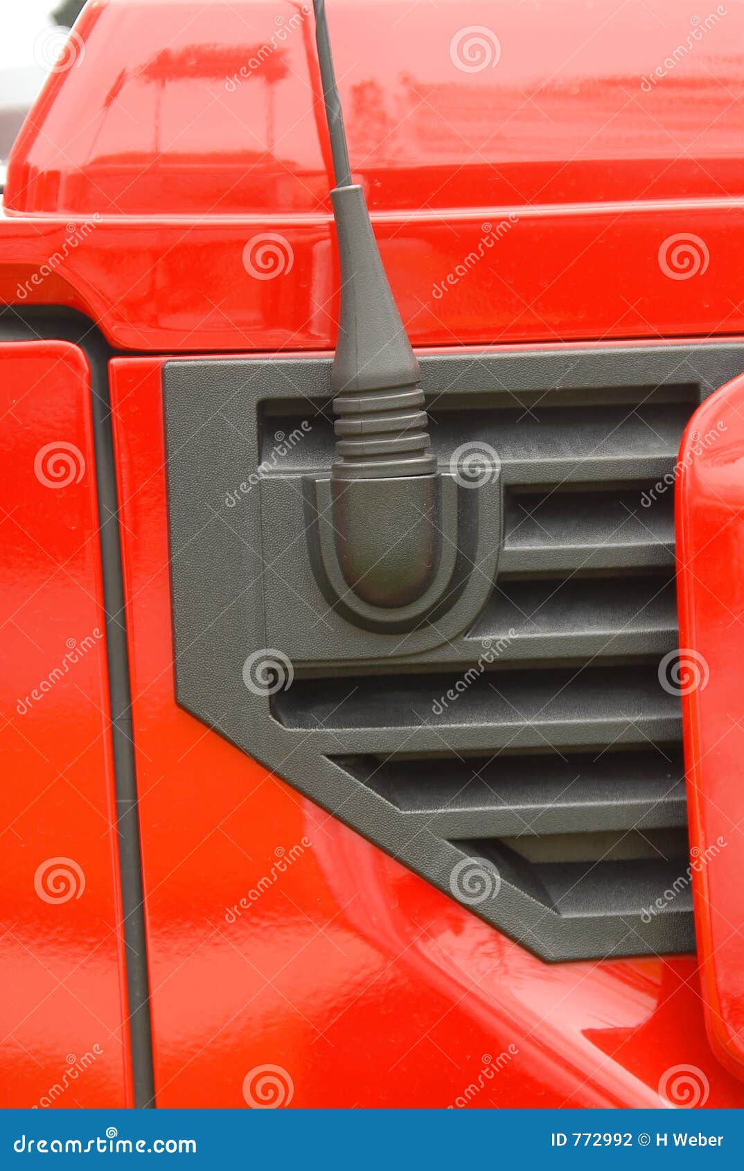 Antenna on SUV stock photo. Image of 