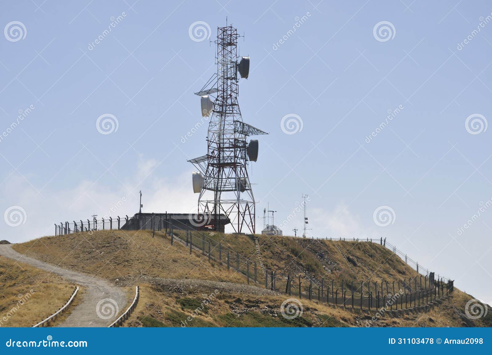 Antenna on Top of the Mountain Stock Photo Image of beauty, scenic