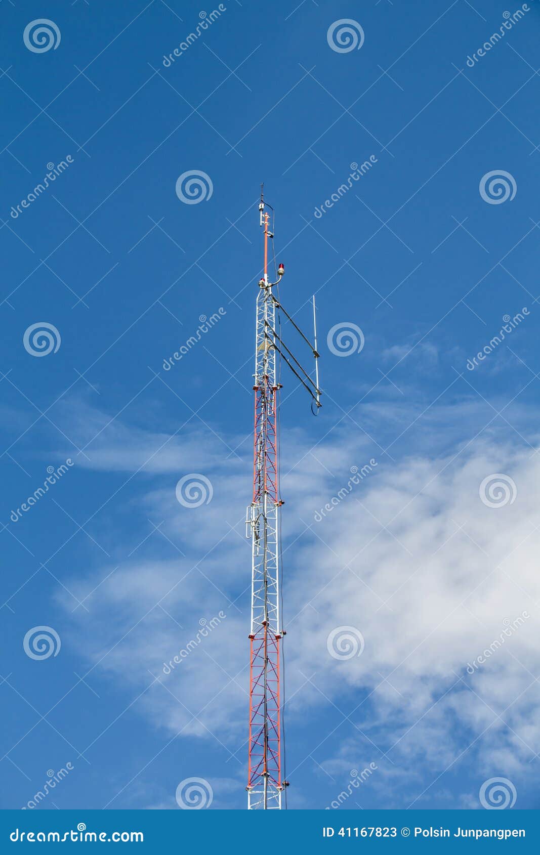 Antenna Tower for Communication Radio Stock Image Image of signal