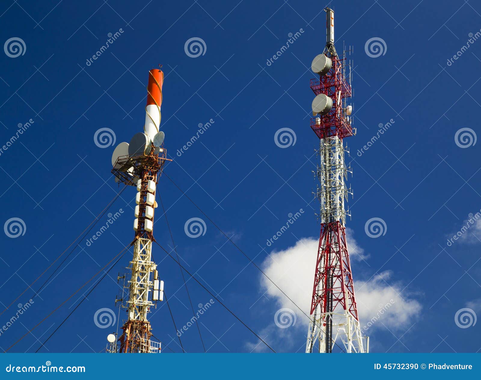 Antenna towers stock photo. Image of coax, frequency 45732390
