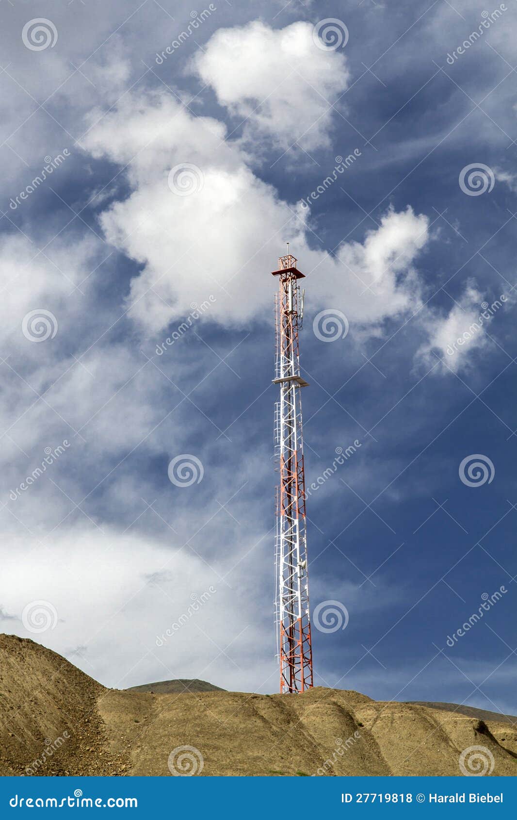 Antennas in the Mountains of Ladakh, India Stock Photo Image of