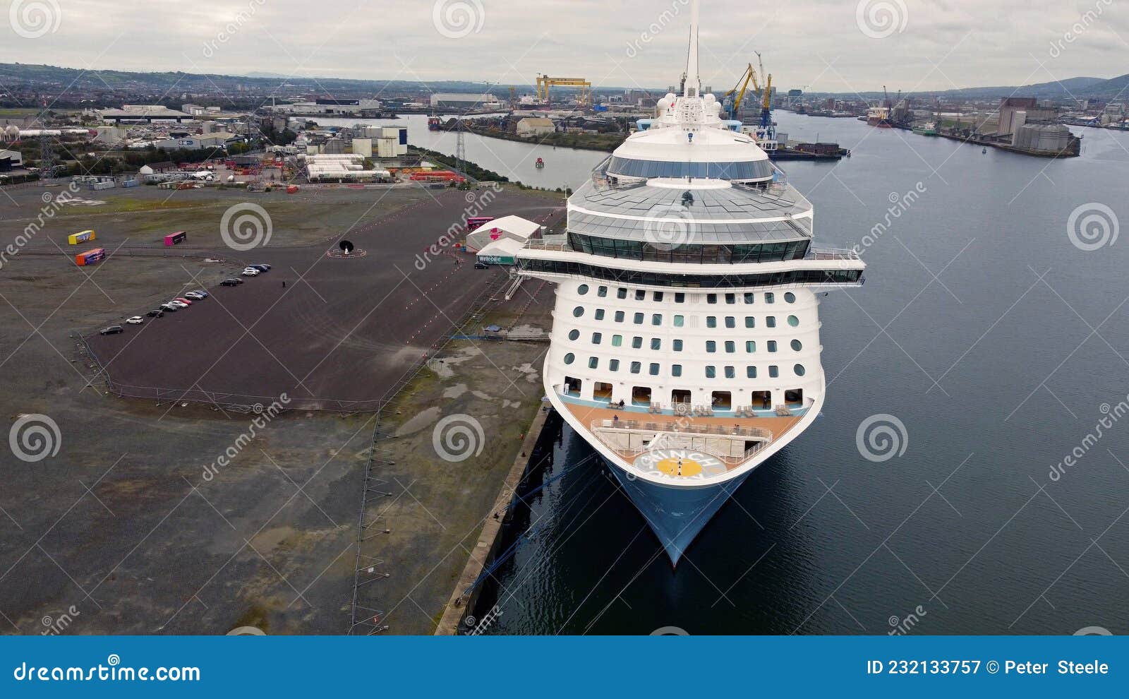 cruise ships moored in belfast