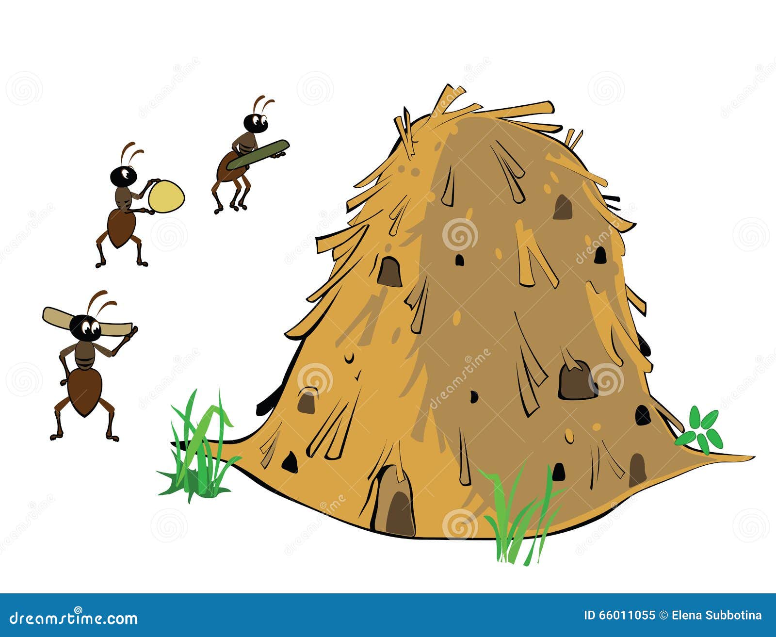 anthill and ants