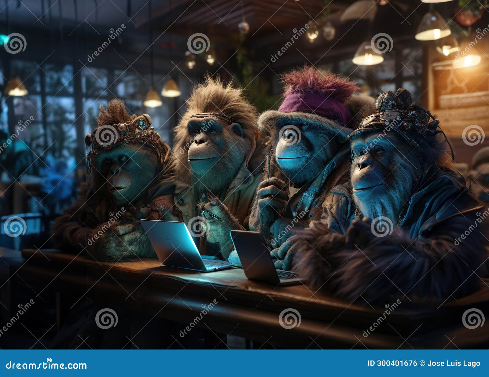 Anthropomorphic Chimpanzees Stock Illustrations – 9 Anthropomorphic