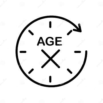 Anti Aging Icon Isolated on White Background Stock Vector ...